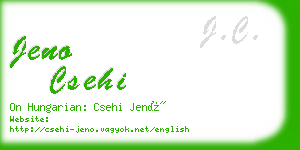 jeno csehi business card